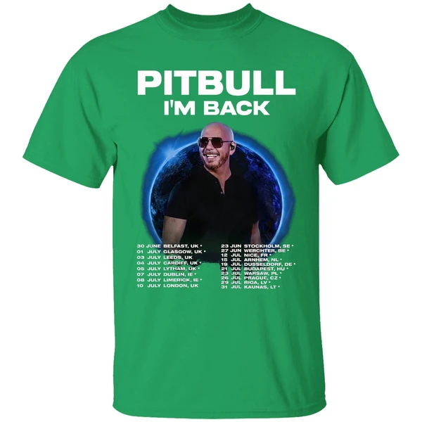 Pitbull Im Back Fan Tour Shirt 2025 Concert Dates Inspired Two Sided Shirt - Image 2