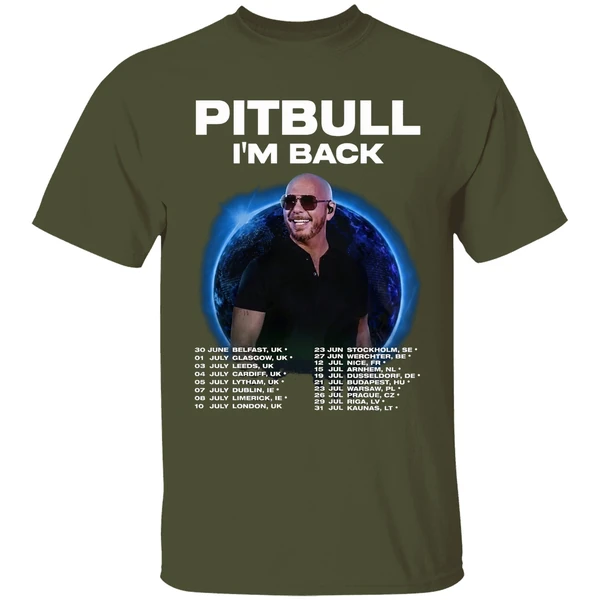 Pitbull Im Back Fan Tour Shirt 2025 Concert Dates Inspired Two Sided Shirt - Image 4