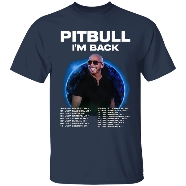 Pitbull Im Back Fan Tour Shirt 2025 Concert Dates Inspired Two Sided Shirt - Image 5