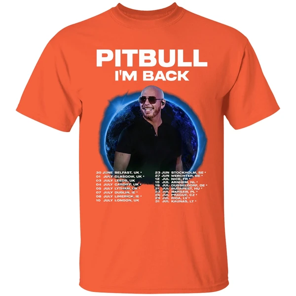 pitbull-im-back-fan-tour-shirt-2025-concert-dates-inspired-two-sided-shirt-orange
