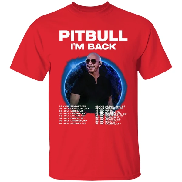 Pitbull Im Back Fan Tour Shirt 2025 Concert Dates Inspired Two Sided Shirt - Image 7