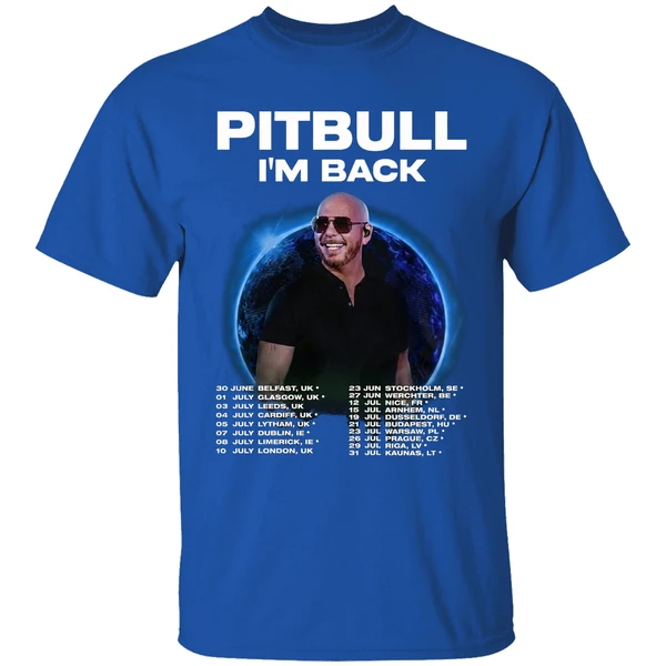 Pitbull Im Back Fan Tour Shirt 2025 Concert Dates Inspired Two Sided Shirt - Image 8