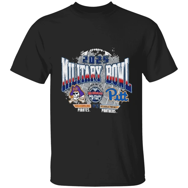 Pittsburgh Panthers Vs East Carolina Pirates 2025 Military Bowl Dueling Helmets Shirt