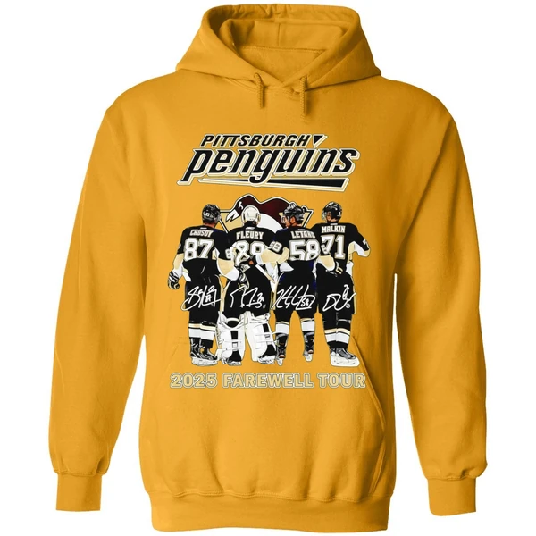 Pittsburgh Penguins Hockey 2025 Farewell Tour Signatures Hoodie
