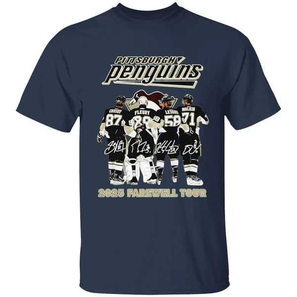 Pittsburgh Penguins Hockey 2025 Farewell Tour Signatures Shirt - Image 4