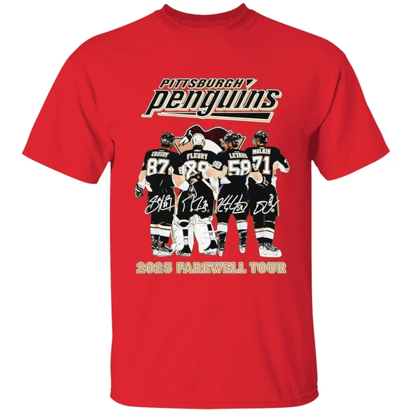 Pittsburgh Penguins Hockey 2025 Farewell Tour Signatures Shirt - Image 6