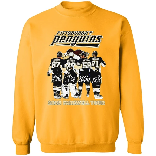 Pittsburgh Penguins Hockey 2025 Farewell Tour Signatures Sweashirt - Image 2