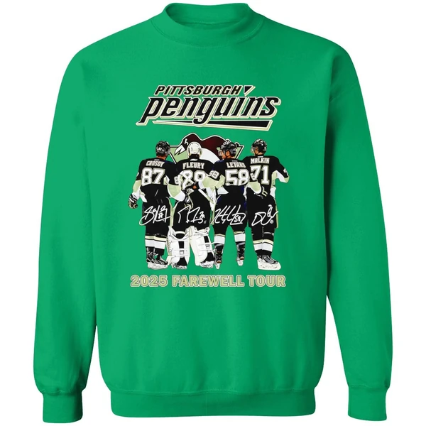 Pittsburgh Penguins Hockey 2025 Farewell Tour Signatures Sweashirt - Image 3