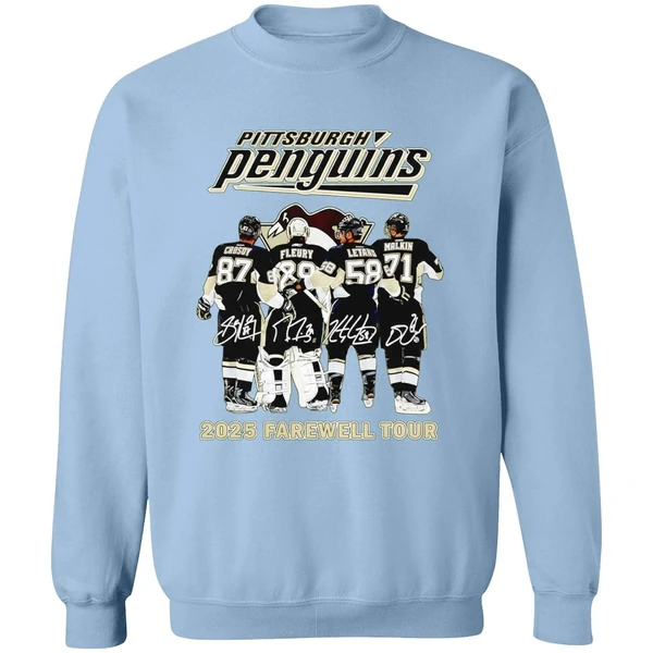 Pittsburgh Penguins Hockey 2025 Farewell Tour Signatures Sweashirt - Image 4