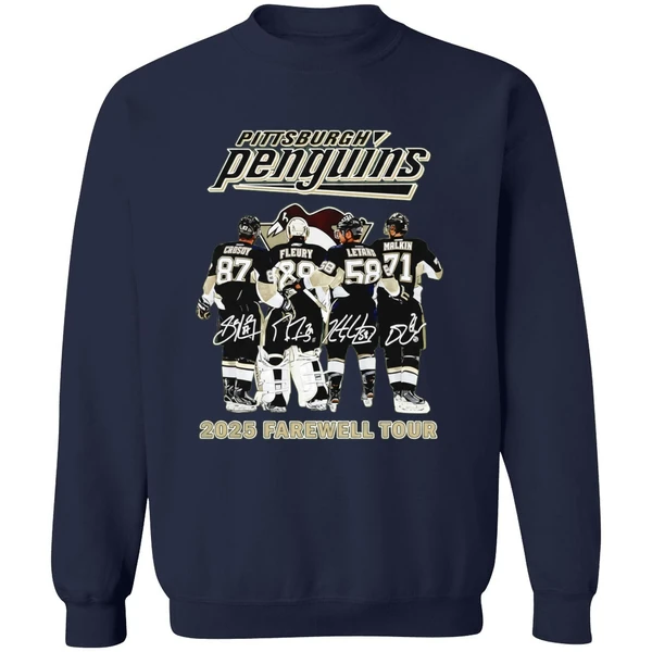 Pittsburgh Penguins Hockey 2025 Farewell Tour Signatures Sweashirt - Image 6