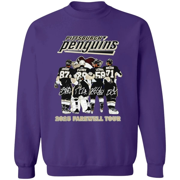 Pittsburgh Penguins Hockey 2025 Farewell Tour Signatures Sweashirt - Image 7