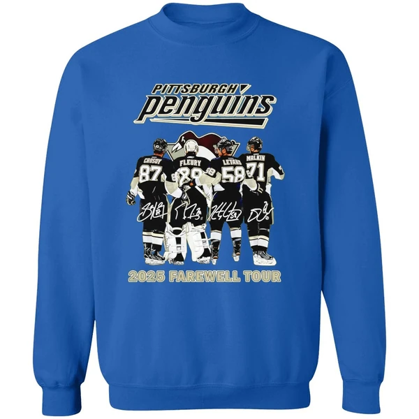 Pittsburgh Penguins Hockey 2025 Farewell Tour Signatures Sweashirt - Image 8