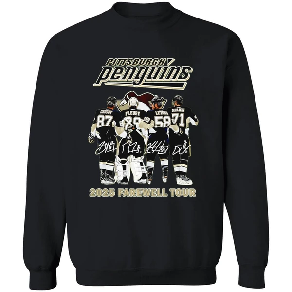 Pittsburgh Penguins Hockey 2025 Farewell Tour Signatures Sweashirt - Image 9