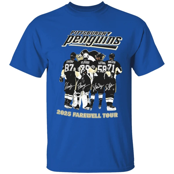 pittsburgh penguins nhl 2025 farewell tour shirt royalblue