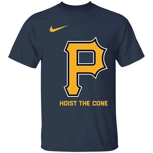 pittsburgh pirates hoist the cone shirt navy