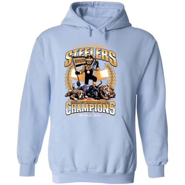 Pittsburgh Steelers 2025 Afc North Champions Mascot Hoodie - Image 4