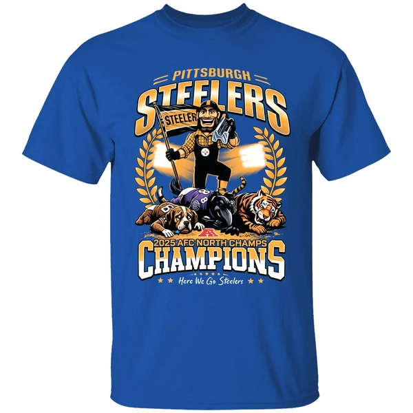 Pittsburgh Steelers 2025 Afc North Champions Mascot Shirt - Image 8