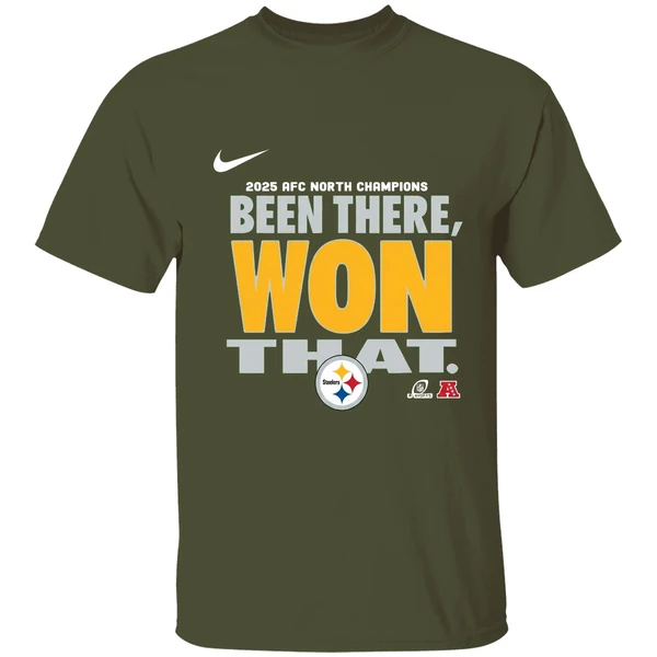 pittsburgh steelers been there won that division champions shirt militarygreen