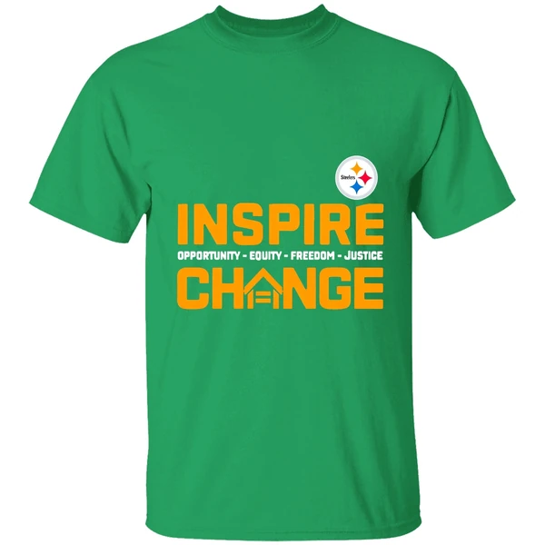 Pittsburgh Steelers Inspire Change Opportunity Equity Freedom Justice 2025 Shirt - Image 2