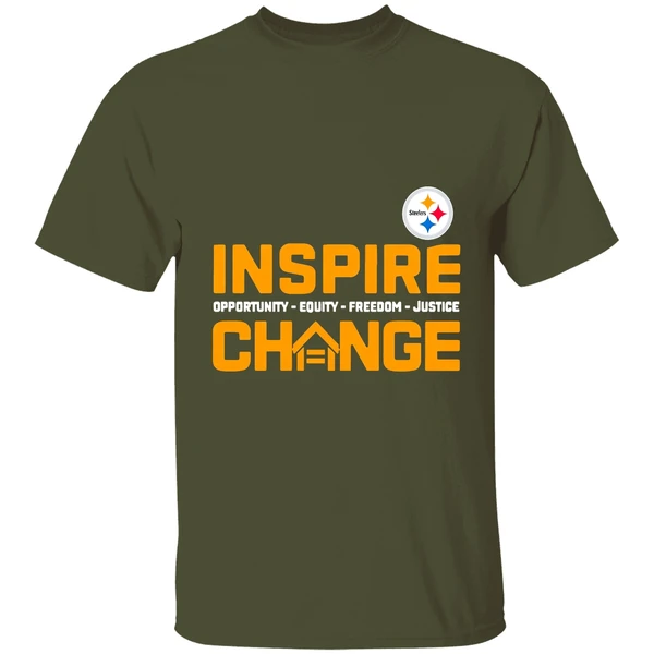 Pittsburgh Steelers Inspire Change Opportunity Equity Freedom Justice 2025 Shirt - Image 4