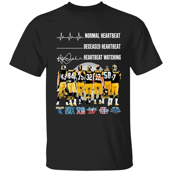 Pittsburgh Steelers Normal Heartbeat Deceased Heartbeat Heartbeat Watching Shirt