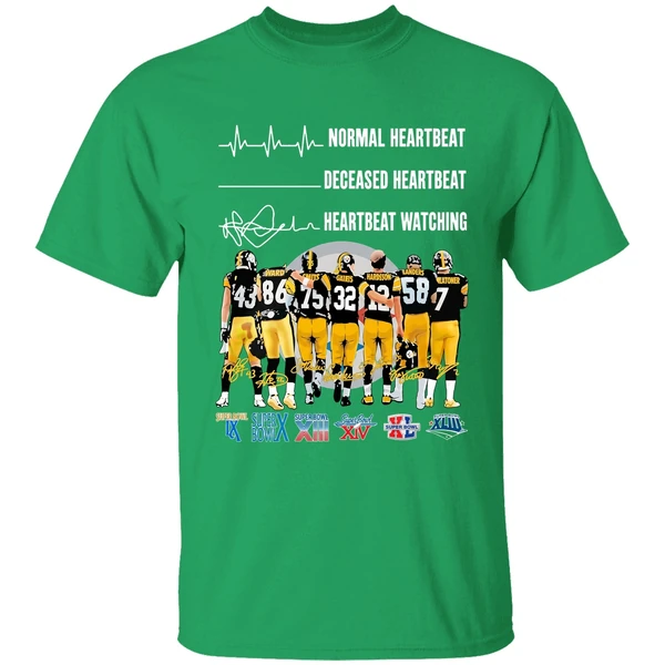 Pittsburgh Steelers Normal Heartbeat Deceased Heartbeat Heartbeat Watching Shirt - Image 2