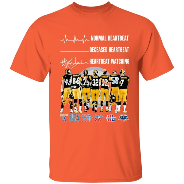 Pittsburgh Steelers Normal Heartbeat Deceased Heartbeat Heartbeat Watching Shirt - Image 6