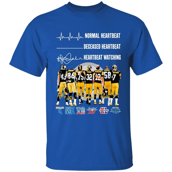 Pittsburgh Steelers Normal Heartbeat Deceased Heartbeat Heartbeat Watching Shirt - Image 8