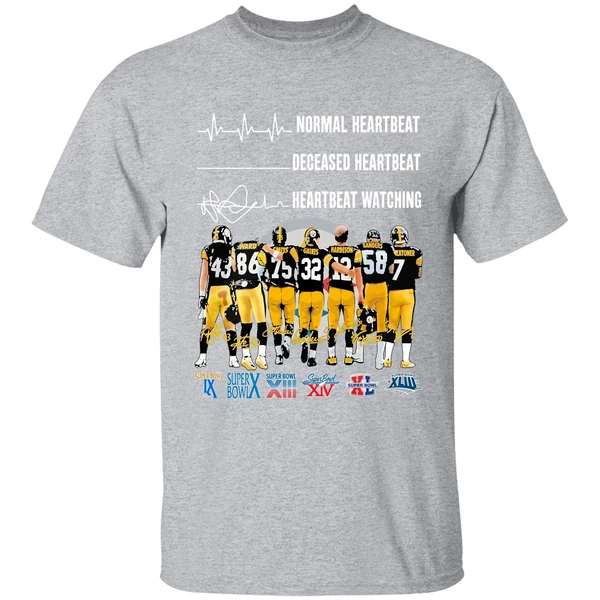 Pittsburgh Steelers Normal Heartbeat Deceased Heartbeat Heartbeat Watching Shirt - Image 9