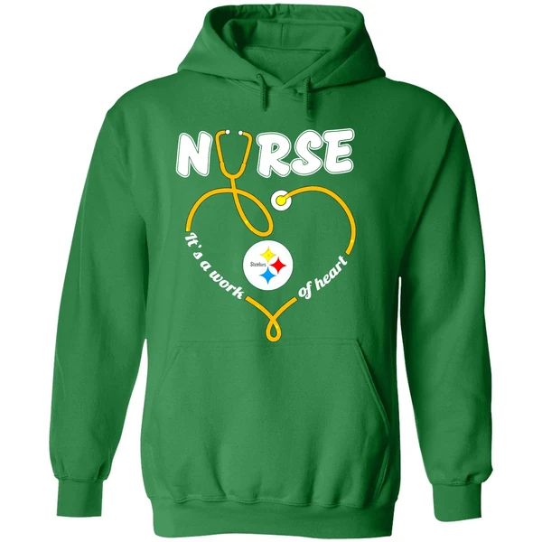 Pittsburgh Steelers Nurse Its A Work Of Heart Hoodie - Image 2
