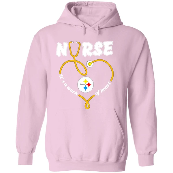 Pittsburgh Steelers Nurse Its A Work Of Heart Hoodie - Image 5