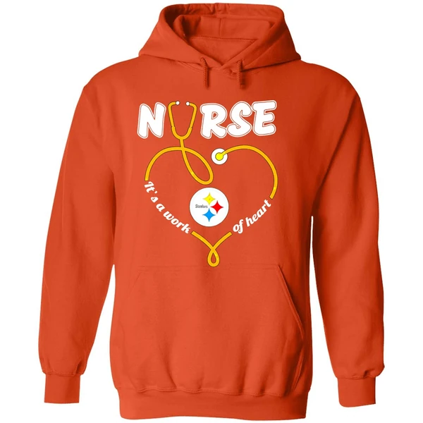 Pittsburgh Steelers Nurse Its A Work Of Heart Hoodie - Image 6