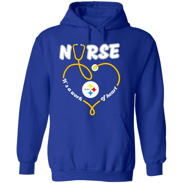 Pittsburgh Steelers Nurse Its A Work Of Heart Hoodie - Image 7