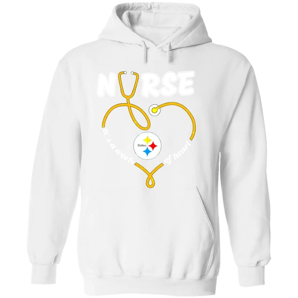 Pittsburgh Steelers Nurse Its A Work Of Heart Hoodie - Image 8