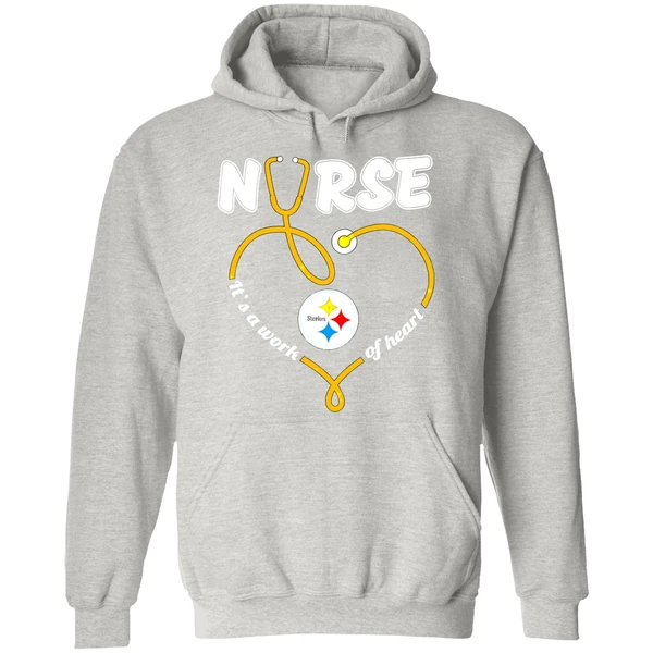 Pittsburgh Steelers Nurse Its A Work Of Heart Hoodie - Image 9