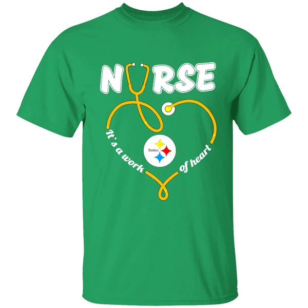 Pittsburgh Steelers Nurse Its A Work Of Heart Shirt - Image 2