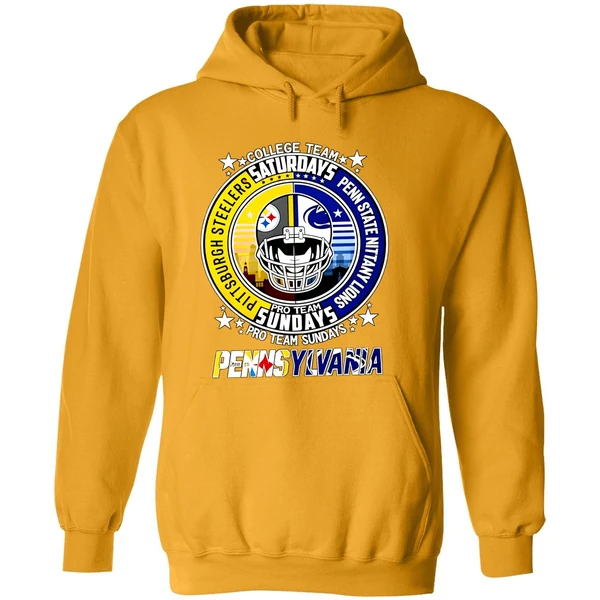Pittsburgh Steelers Penn State Nittany Lions College Team Pro Team Weekends Hoodie