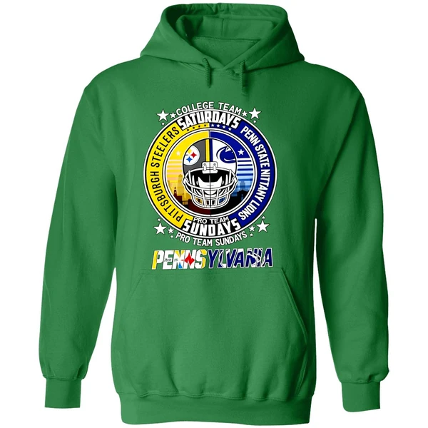 Pittsburgh Steelers Penn State Nittany Lions College Team Pro Team Weekends Hoodie - Image 2