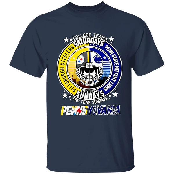 pittsburgh steelers penn state nittany lions college team pro team weekends shirt navy