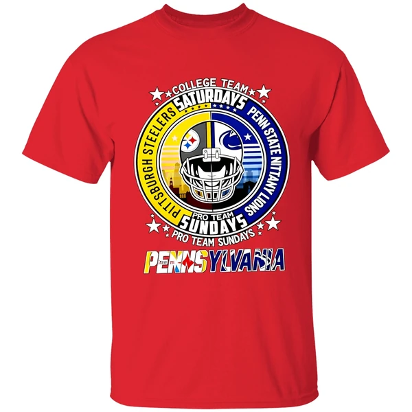 Pittsburgh Steelers Penn State Nittany Lions College Team Pro Team Weekends Shirt - Image 7