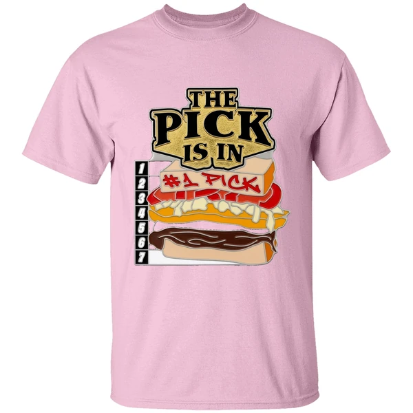 pittsburgh steelers souvenir 2026 nfl draft sandwhich the pick is in shirt lightpink