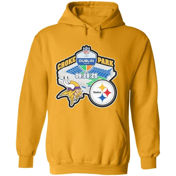 Pittsburgh Steelers Vs Minnesota Vikings At Croke Park In Dublin Ireland On September 28th 2025 Nfl Hoodie