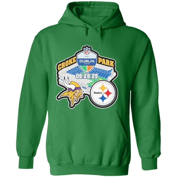 Pittsburgh Steelers Vs Minnesota Vikings At Croke Park In Dublin Ireland On September 28th 2025 Nfl Hoodie - Image 2