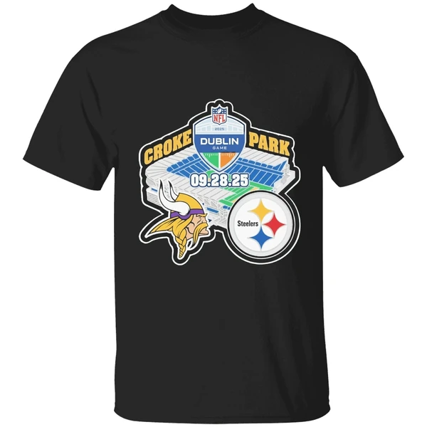 Pittsburgh Steelers Vs Minnesota Vikings At Croke Park In Dublin Ireland On September 28th 2025 Nfl Shirt
