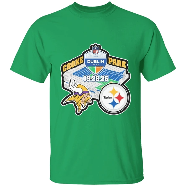 Pittsburgh Steelers Vs Minnesota Vikings At Croke Park In Dublin Ireland On September 28th 2025 Nfl Shirt - Image 2