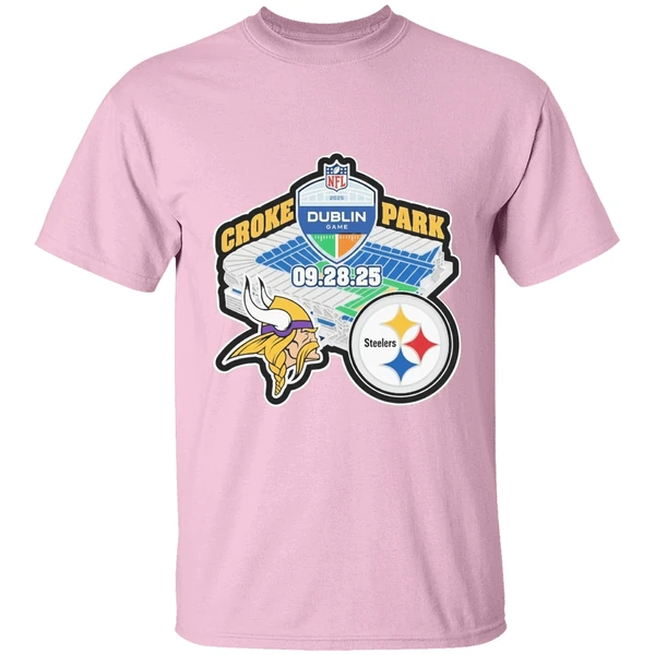Pittsburgh Steelers Vs Minnesota Vikings At Croke Park In Dublin Ireland On September 28th 2025 Nfl Shirt - Image 3