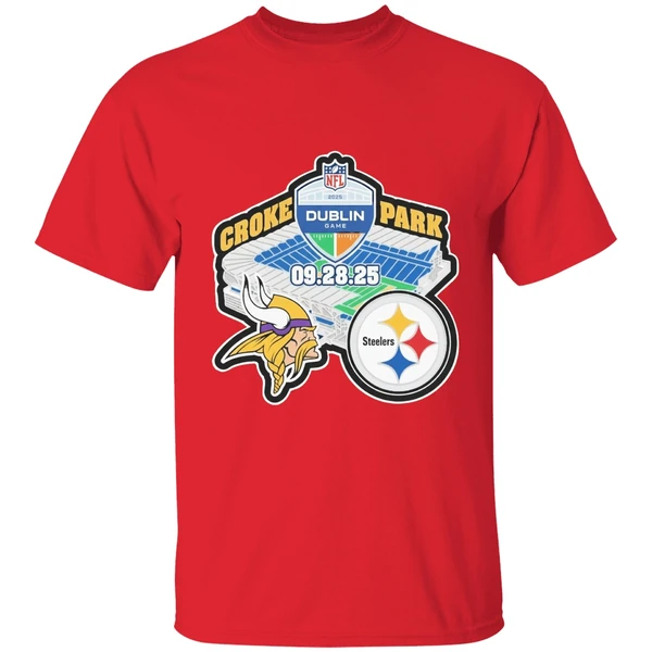 Pittsburgh Steelers Vs Minnesota Vikings At Croke Park In Dublin Ireland On September 28th 2025 Nfl Shirt - Image 7