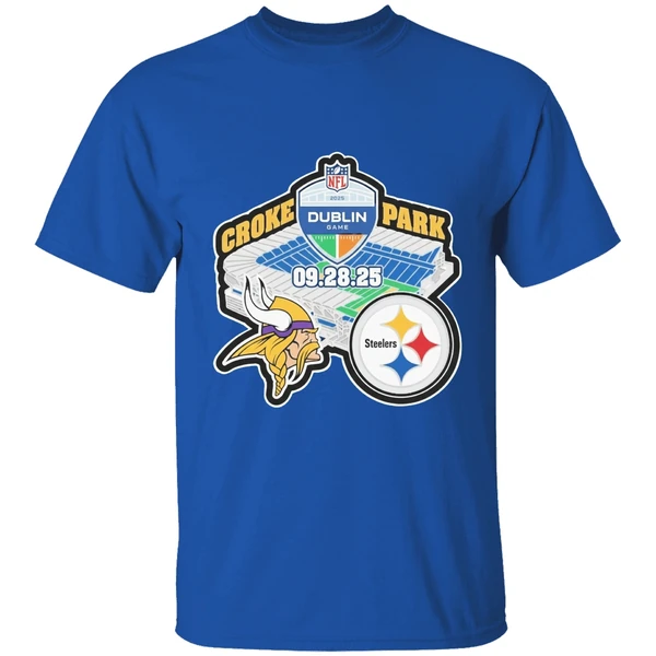 Pittsburgh Steelers Vs Minnesota Vikings At Croke Park In Dublin Ireland On September 28th 2025 Nfl Shirt - Image 8
