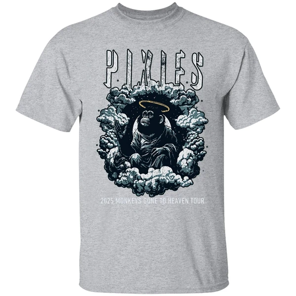 pixies 2025 monkeys gone to heaven tour shirt sportgrey