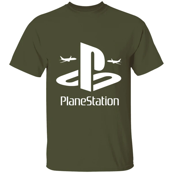 planestation logo shirt militarygreen